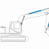 Цилиндры среднего и крупного экскаватора