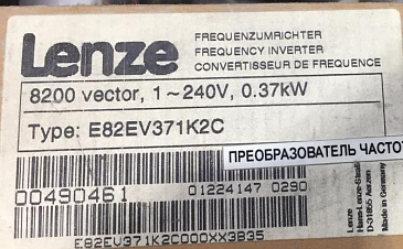 Преобразователь Частот E82EV371K2C/0.37kW